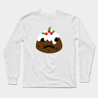 sad christmas pudding Long Sleeve T-Shirt